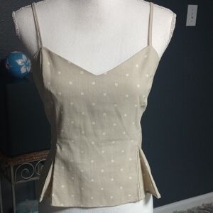 Gianni Bini Cream Polka Dot Camisole